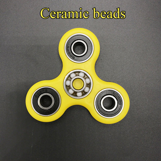 Ceramics Bearing Tri-Spinner ABS EDC Hand Spinners For Autism and ADHD Fidget Spinner Anti Stress kids Toys Long Spin Times