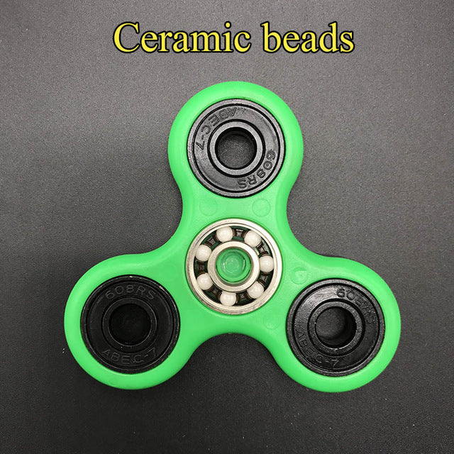 Ceramics Bearing Tri-Spinner ABS EDC Hand Spinners For Autism and ADHD Fidget Spinner Anti Stress kids Toys Long Spin Times