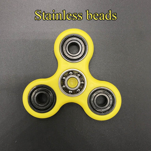 Ceramics Bearing Tri-Spinner ABS EDC Hand Spinners For Autism and ADHD Fidget Spinner Anti Stress kids Toys Long Spin Times