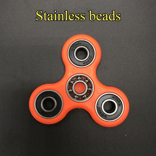 Ceramics Bearing Tri-Spinner ABS EDC Hand Spinners For Autism and ADHD Fidget Spinner Anti Stress kids Toys Long Spin Times