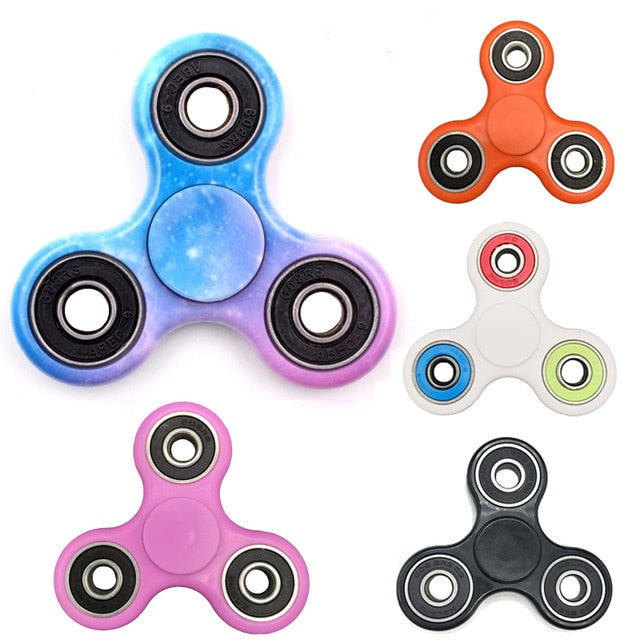 Ceramics Bearing Tri-Spinner ABS EDC Hand Spinners For Autism and ADHD Fidget Spinner Anti Stress kids Toys Long Spin Times