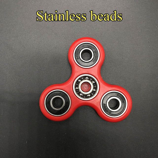 Ceramics Bearing Tri-Spinner ABS EDC Hand Spinners For Autism and ADHD Fidget Spinner Anti Stress kids Toys Long Spin Times