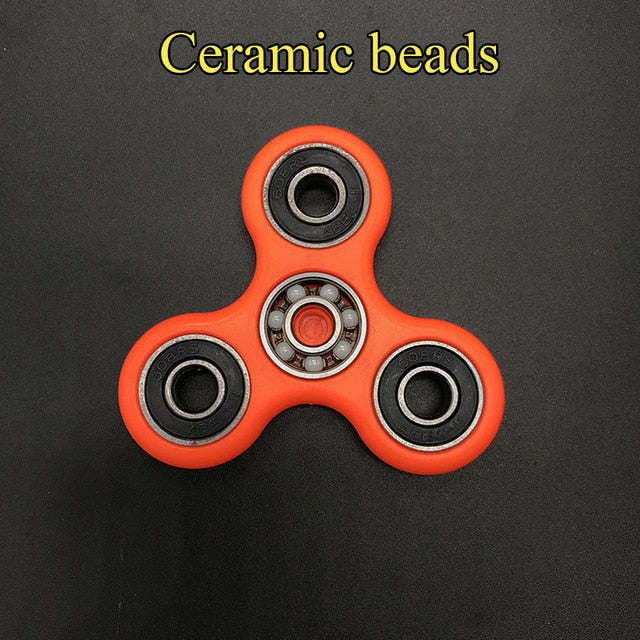 Ceramics Bearing Tri-Spinner ABS EDC Hand Spinners For Autism and ADHD Fidget Spinner Anti Stress kids Toys Long Spin Times