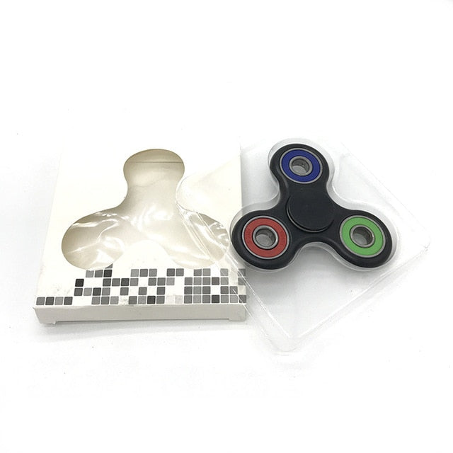 Ceramics Bearing Tri-Spinner ABS EDC Hand Spinners For Autism and ADHD Fidget Spinner Anti Stress kids Toys Long Spin Times