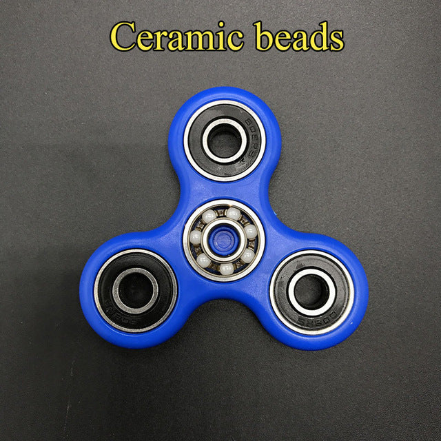 Ceramics Bearing Tri-Spinner ABS EDC Hand Spinners For Autism and ADHD Fidget Spinner Anti Stress kids Toys Long Spin Times