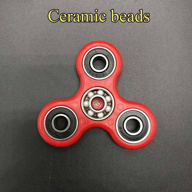 Ceramics Bearing Tri-Spinner ABS EDC Hand Spinners For Autism and ADHD Fidget Spinner Anti Stress kids Toys Long Spin Times