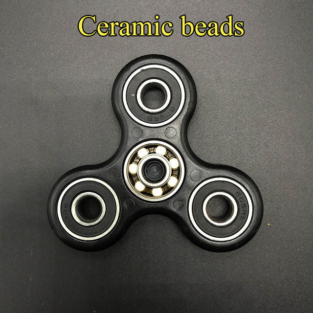 Ceramics Bearing Tri-Spinner ABS EDC Hand Spinners For Autism and ADHD Fidget Spinner Anti Stress kids Toys Long Spin Times