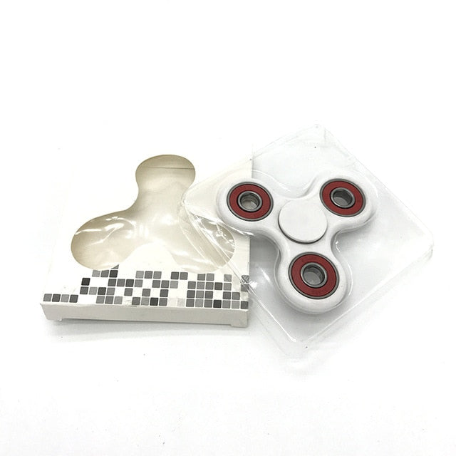 Ceramics Bearing Tri-Spinner ABS EDC Hand Spinners For Autism and ADHD Fidget Spinner Anti Stress kids Toys Long Spin Times