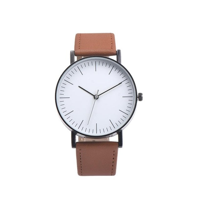 Quartz Wristwatches Relogio Masculino  Business Alloy  Watches Men High Quality Leather Band Analog  Watch relogio masculino